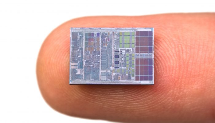 Semiconductor processor chip on the finger