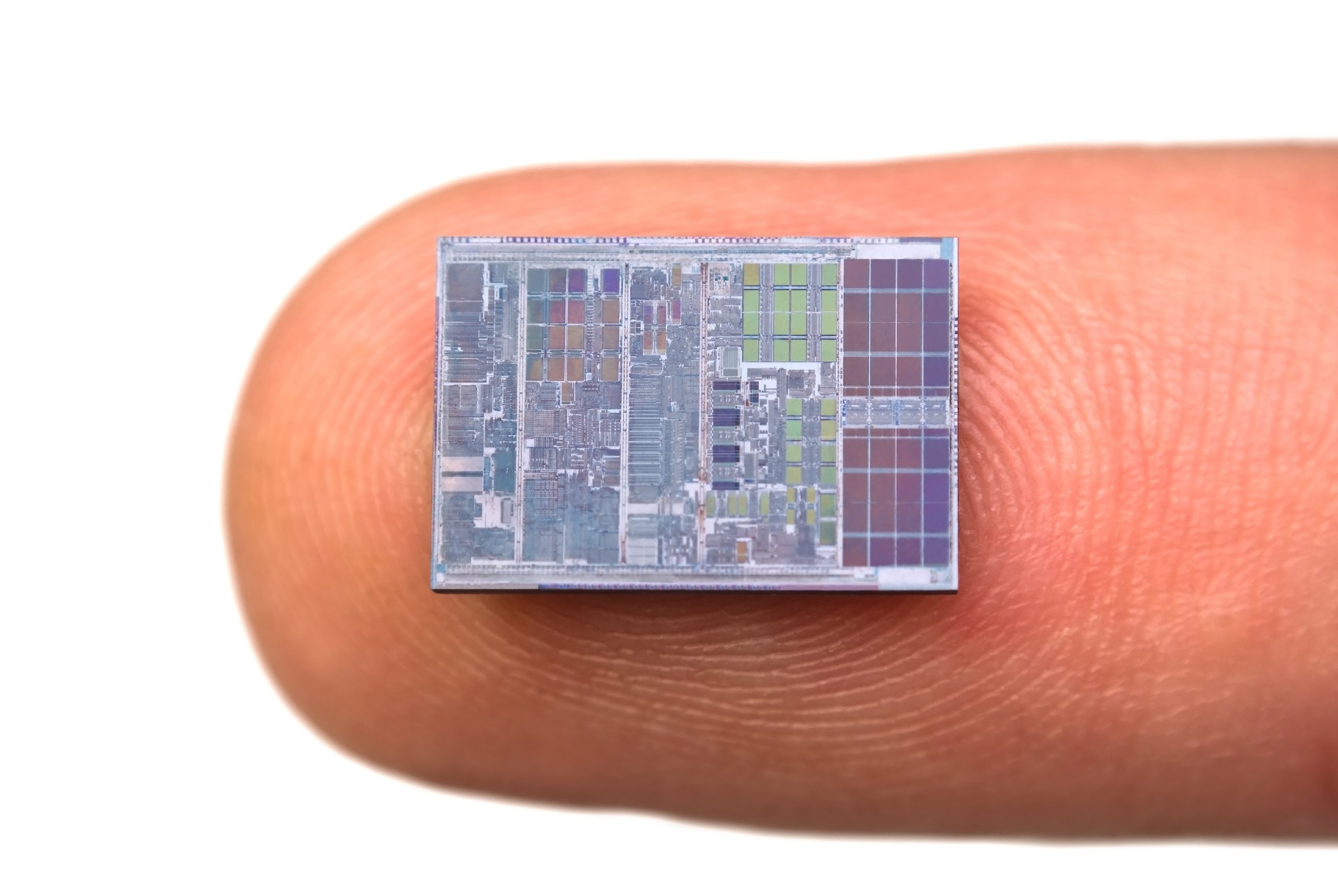 Semiconductor processor chip on the finger