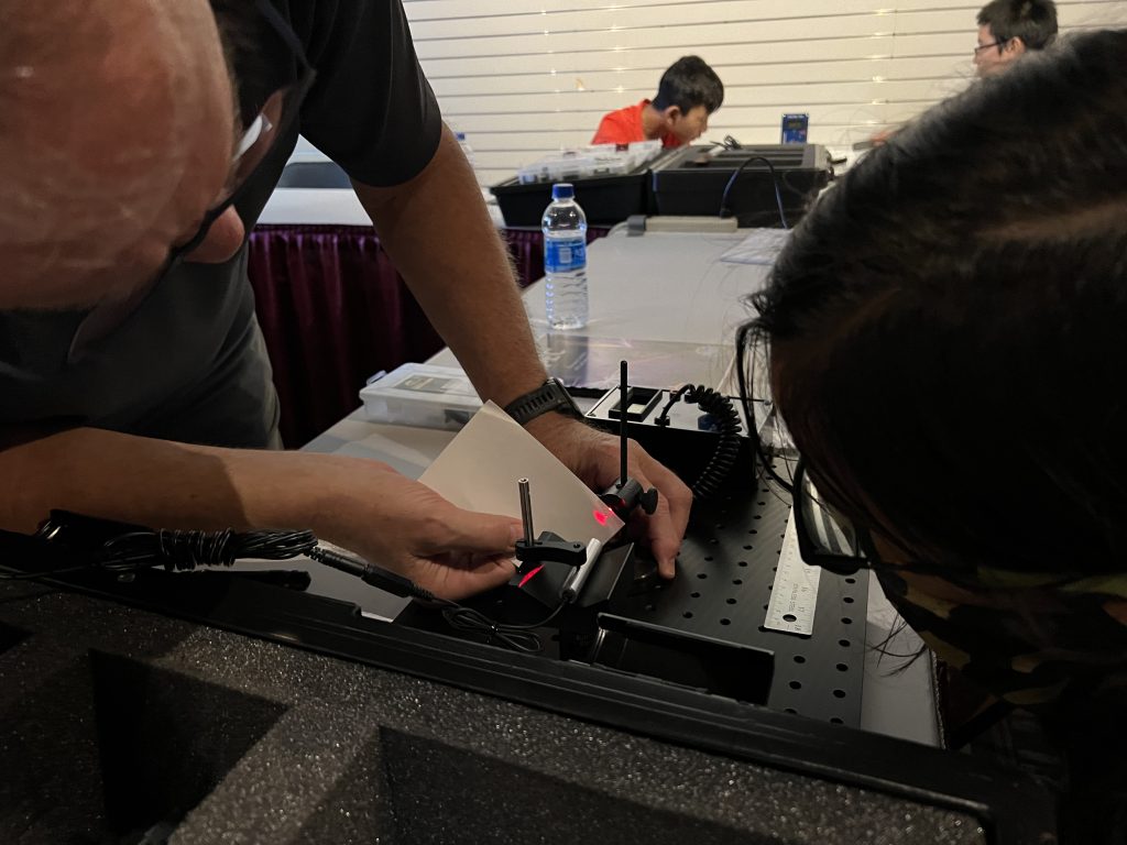 Participant in Photonics Workshop at Experience STEAM 2022