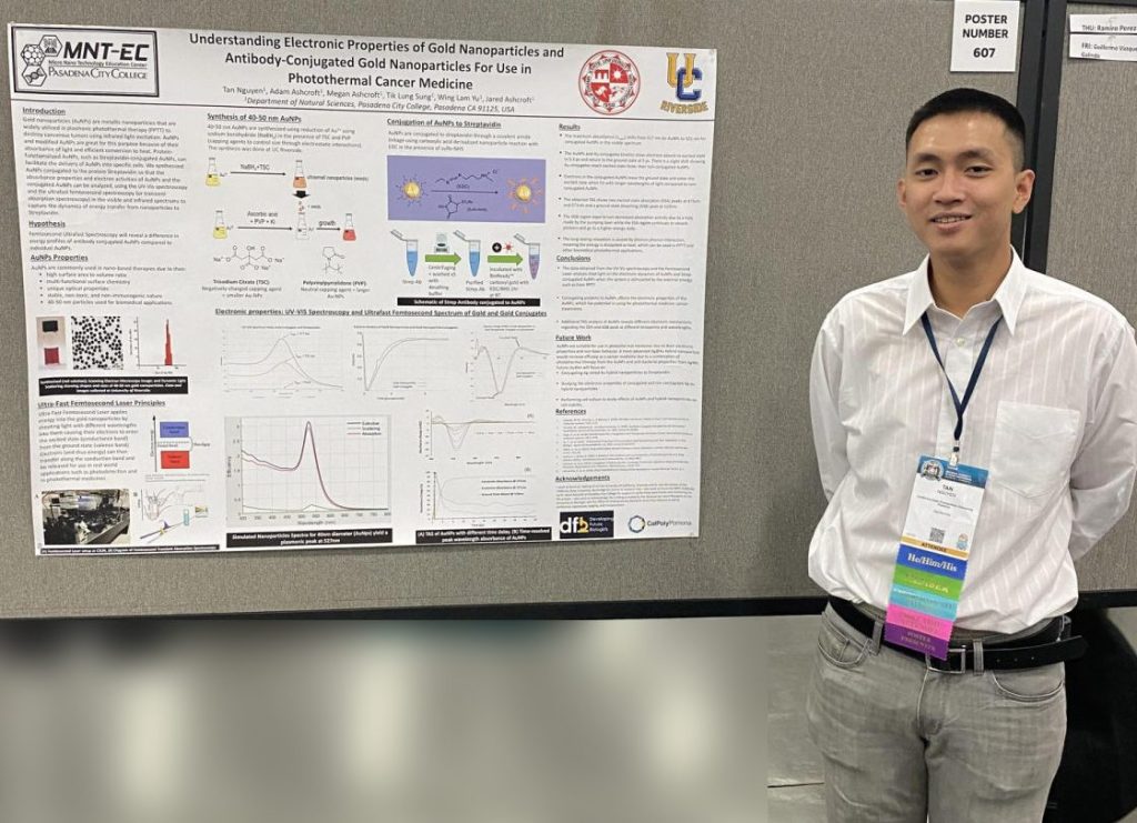 MNT-CURN Chemistry Pasadena City College Alum Tan Nguyen Wins SACNAS Award with Research on Gold Nanoparticles