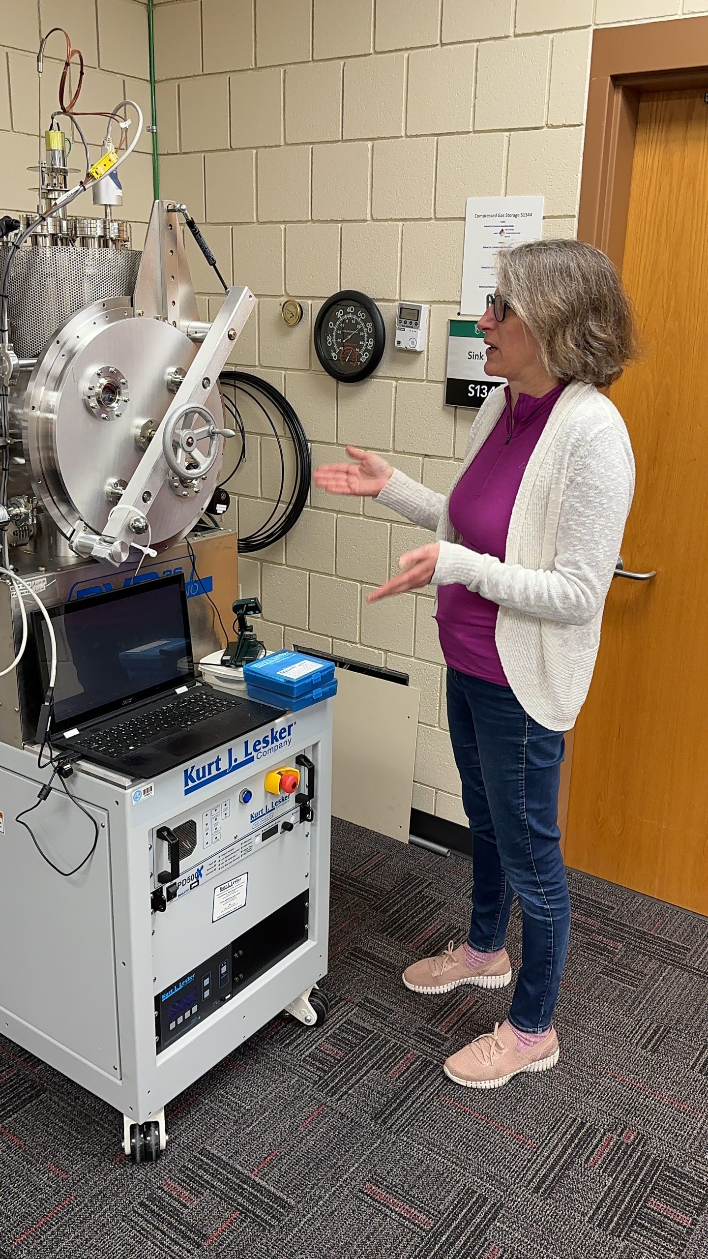 Normandale CC Vacuum Tech instructor Nancy Louwagie
