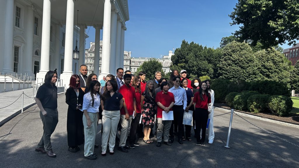 Ishan and students at TechConnect in DC