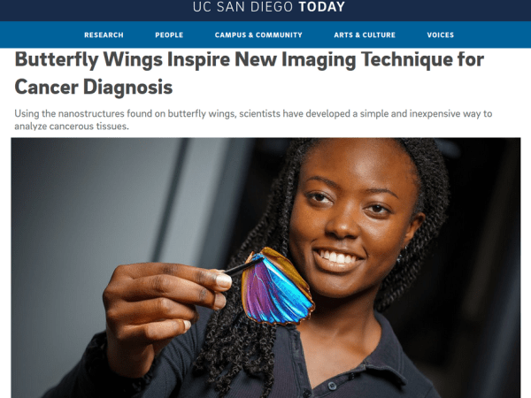 screenshot UC San Diego article about student Paula Kirya