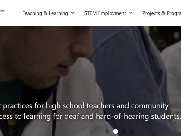 DeafTEC Resource Center and AccessATE are partnering with AHEAD Conference 2025 Screenshot of DeafTEC website